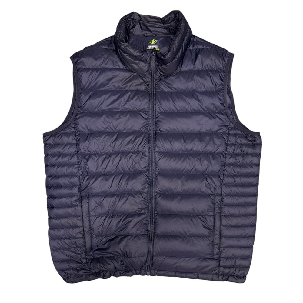 Vintage Navy Blue Puffer Vest - XXL Outerwear - Water Resistant